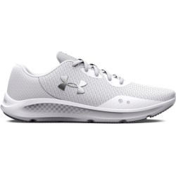 UA CHARGED PURSUIT 3 WHITE/WHITE/METALLIC SILVER UA CHARGED PURSUIT 3 WHITE/WHITE/METALLIC SILVER