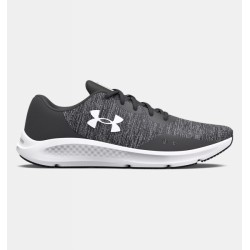 UA CHARGED PURSUIT 3 TWIST JET GREY/JET GREY/WHITE UA CHARGED PURSUIT 3 TWIST JET GREY/JET GREY/WHITE