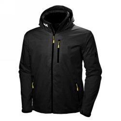 CREW HOODED MIDLAYER JACKET BLACK