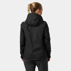 W CREW HOODED MIDL JACKET 2 BLACK