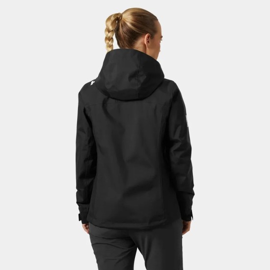 W CREW HOODED MIDL JACKET 2 BLACK W CREW HOODED MIDL JACKET 2 BLACK