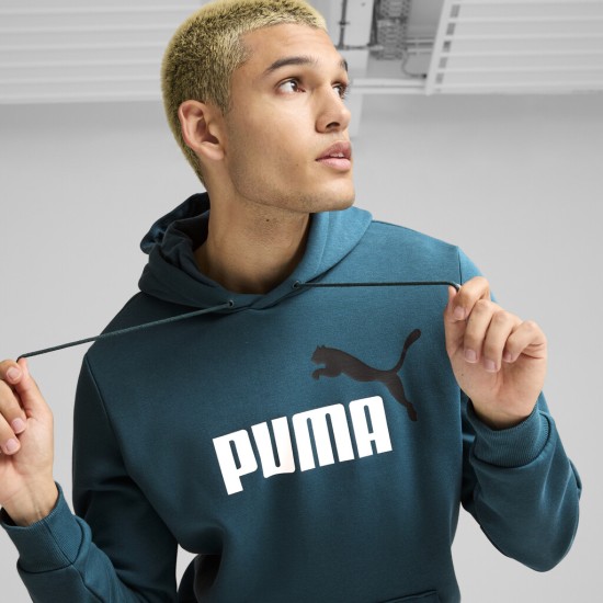 ESS+ COL BIG LOGO HOODIE COLD GREEN