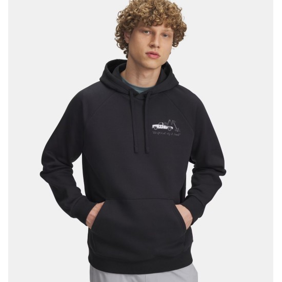 UA RIVAL FLEECE HBR LOGO HD BLACK