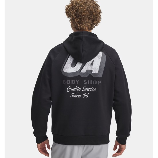 UA RIVAL FLEECE HBR LOGO HD BLACK