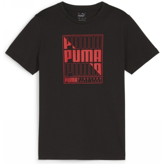 GRAPHICS PUMA WORDING TEE P BLACK