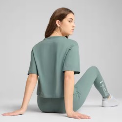 PUMA CLASS RELAXED CROP TEE GREEN MOON