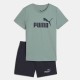 ESS TEE AND SHORT SET GREEN MOON/NEW NAVY