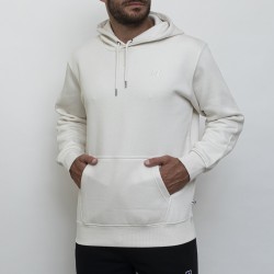 PULL OVER HOODY SWEAT WHT SAND