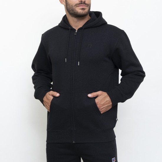 ZIP THROUGH HOODY BLACK ZIP THROUGH HOODY BLACK