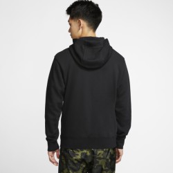 NIKE M NSW CLUB HOODIE FZ  BLACK/BLACK/WHITE NIKE M NSW CLUB HOODIE FZ  BLACK/BLACK/WHITE