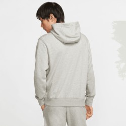 NIKE M NSW CLUB HOODIE FZ  DK GREY HEATHER/MATTE SILVER/WHITE NIKE M NSW CLUB HOODIE FZ  DK GREY HEATHER/MATTE SILVER/WHITE