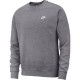 M NSW CLUB CRW BB   CHARCOAL HEATHR/WHITE