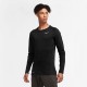 M NIKE PRO WARM LONG SLEEVE TOP  BLACK/WHITE