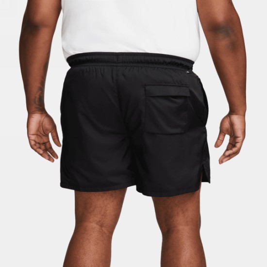 M NK CLUB WVN LND FLOW SHORT  BLACK/WHITE
