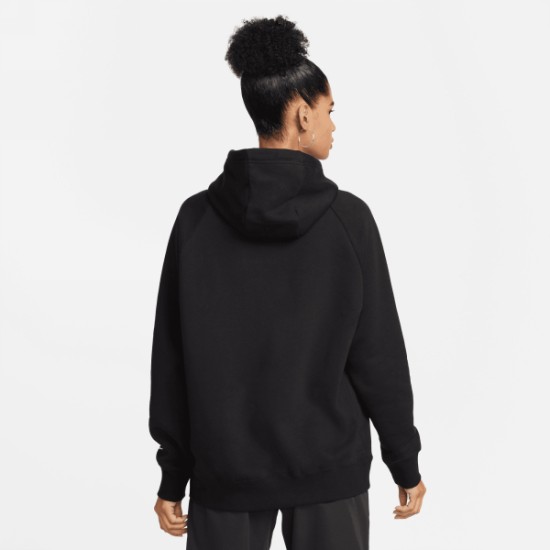 W NSW PO HOODIE OS BB FLC PRNT BLACK/WHITE