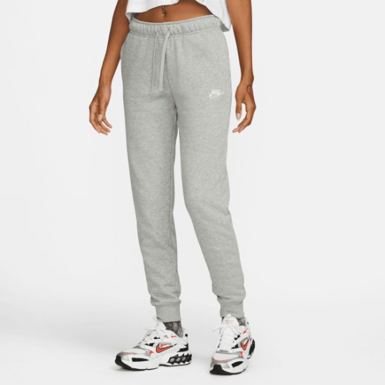 W NSW CLUB FLC MR PANT  DK GREY HEATHER/WHITE